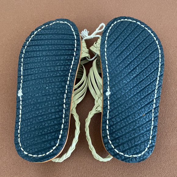 Infant’s Authentic Mexican Handmade Huarache Michoacan Cream Size 2/6 - Picture 6 of 6